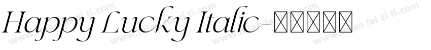 Happy Lucky Italic字体转换